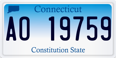 CT license plate AO19759