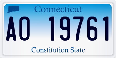CT license plate AO19761