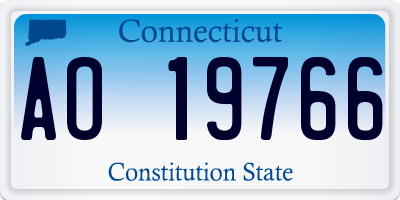CT license plate AO19766