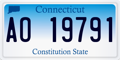 CT license plate AO19791