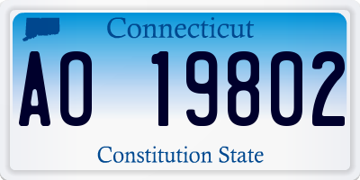 CT license plate AO19802