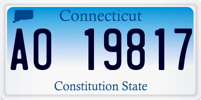 CT license plate AO19817