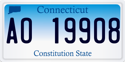 CT license plate AO19908