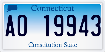 CT license plate AO19943