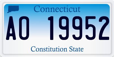 CT license plate AO19952