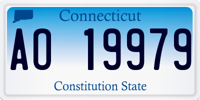 CT license plate AO19979