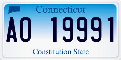 CT license plate AO19991