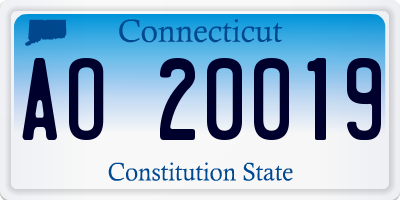 CT license plate AO20019