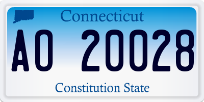 CT license plate AO20028