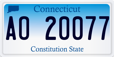 CT license plate AO20077