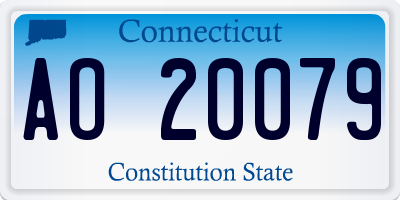 CT license plate AO20079
