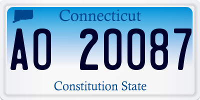 CT license plate AO20087