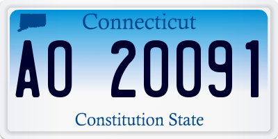 CT license plate AO20091