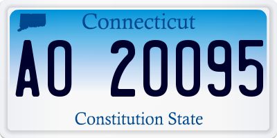 CT license plate AO20095