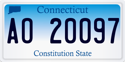 CT license plate AO20097