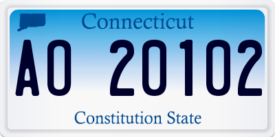 CT license plate AO20102