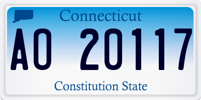 CT license plate AO20117
