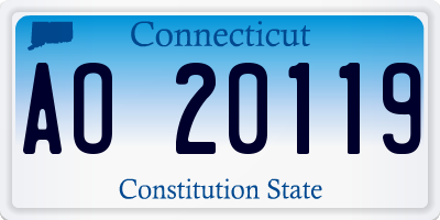 CT license plate AO20119