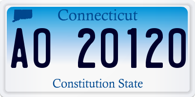 CT license plate AO20120