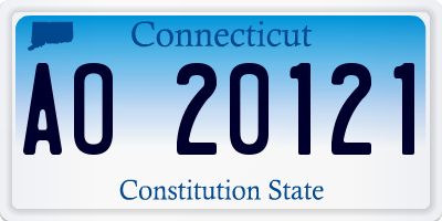 CT license plate AO20121