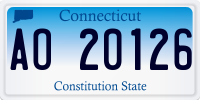 CT license plate AO20126
