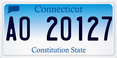 CT license plate AO20127
