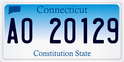 CT license plate AO20129