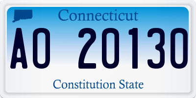CT license plate AO20130