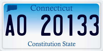 CT license plate AO20133