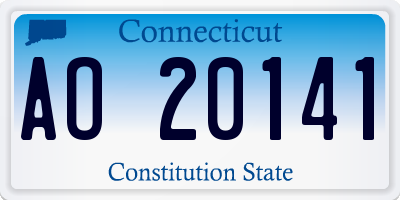 CT license plate AO20141