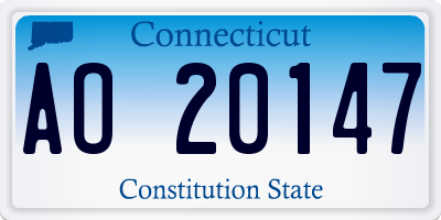 CT license plate AO20147