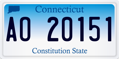 CT license plate AO20151