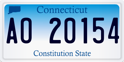 CT license plate AO20154
