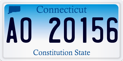 CT license plate AO20156