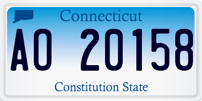 CT license plate AO20158