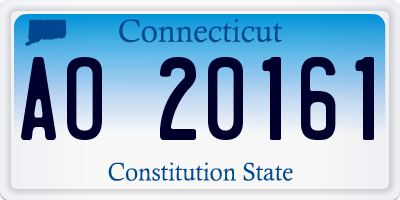 CT license plate AO20161
