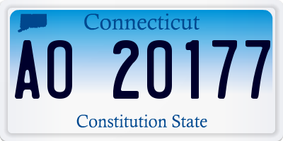 CT license plate AO20177