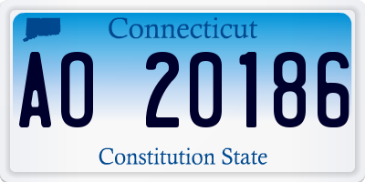 CT license plate AO20186