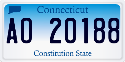 CT license plate AO20188