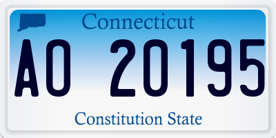 CT license plate AO20195