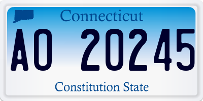 CT license plate AO20245