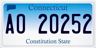 CT license plate AO20252