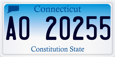 CT license plate AO20255