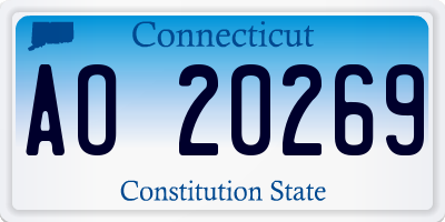 CT license plate AO20269