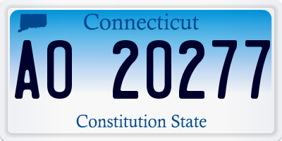 CT license plate AO20277