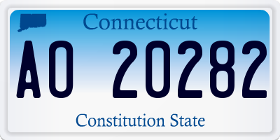 CT license plate AO20282