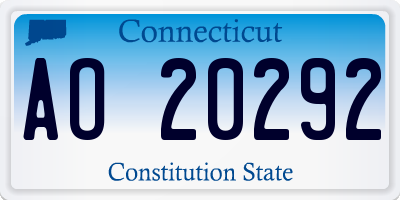 CT license plate AO20292