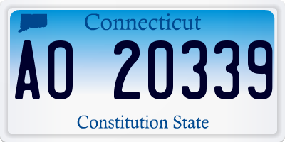 CT license plate AO20339