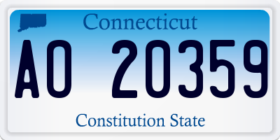 CT license plate AO20359