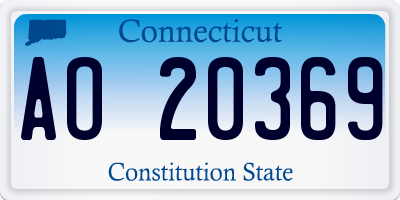 CT license plate AO20369